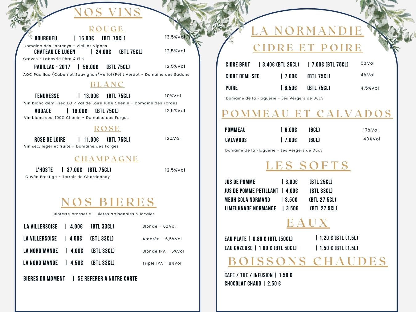 spécialités locales à boire